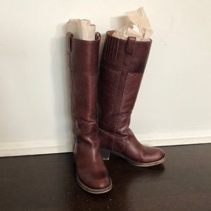 Lucky Brand 6.5 Cherry Leather Riding Boots